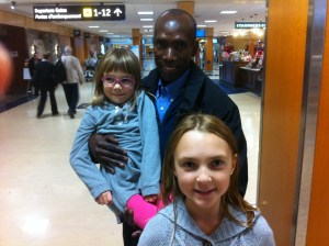 Here we're saying goodbye to Dan at Victoria BC airport, before his sojourn back to Uganda.