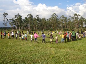 Many young children in Butaleja participating in the crusade. 