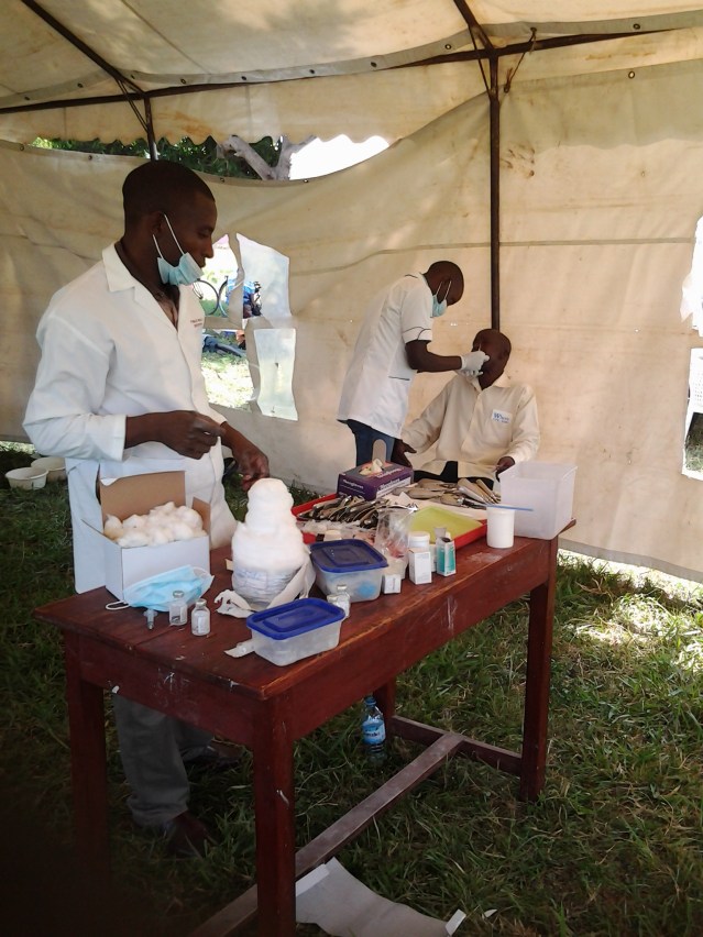 CMM workers at the Butaleja dental outreach. 