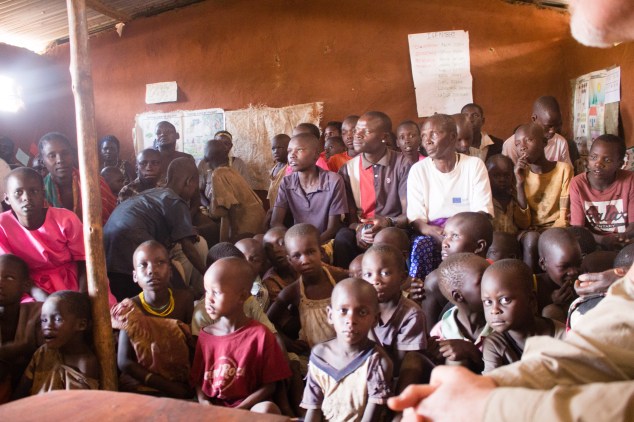 Getting ready to speak at a small church in Moroto, Karamojja region, Northern Uganda.